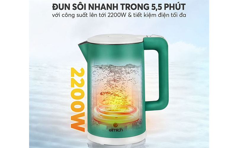 Bình đun nước siêu tốc Elmich KEE-1774B/G/P - Hàng chính hãng
