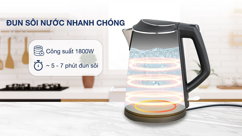 Công suất của Bình đun nước siêu tốc Elmich KEE-1785