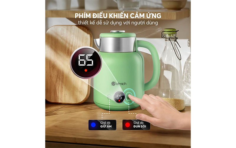 Bình đun nước siêu tốc Elmich KEE-8456AW/MG/PG - Hàng chính hãng