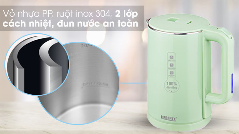 Bình đun nước siêu tốc Lorente LT-3022 - Hàng chính hãng
