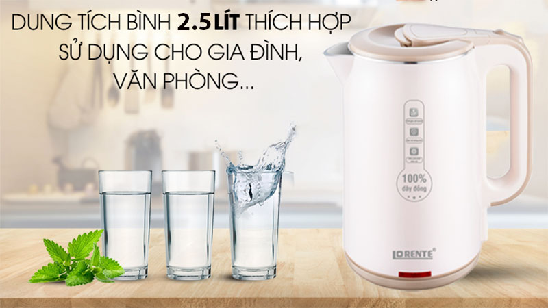 Bình đun nước siêu tốc Lorente LT-3055 - Hàng chính hãng