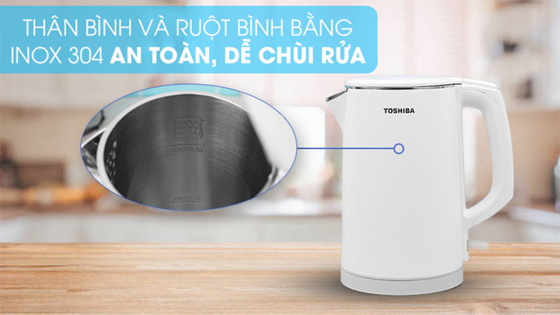 Bình đun siêu tốc Toshiba KT-15DS1PV - Hàng chính hãng