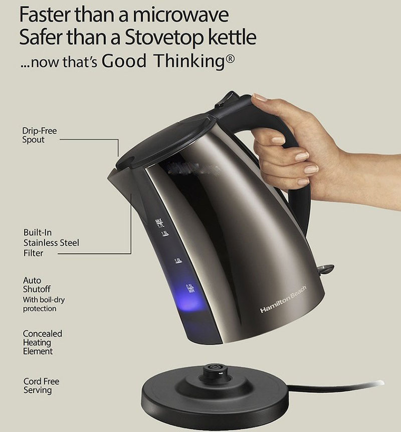 Bình đun nước siêu tốc Hamilton Beach 45351-IN - Hàng chính hãng