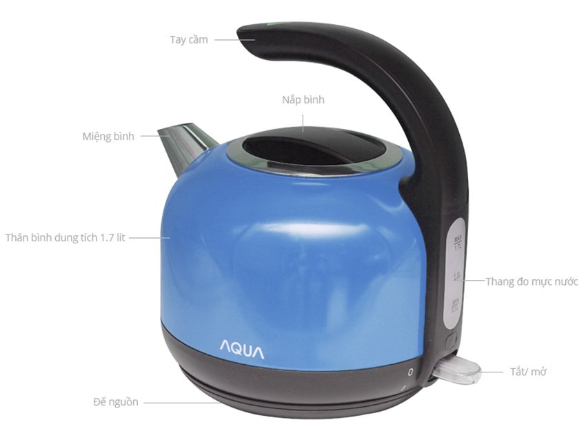 Bình đun siêu tốc Aqua AJK-F795BL - Hàng chính hãng
