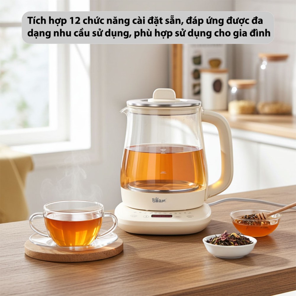 Bình đun siêu tốc Bear 1.5 lít HK-4H15Z - Hàng chính hãng