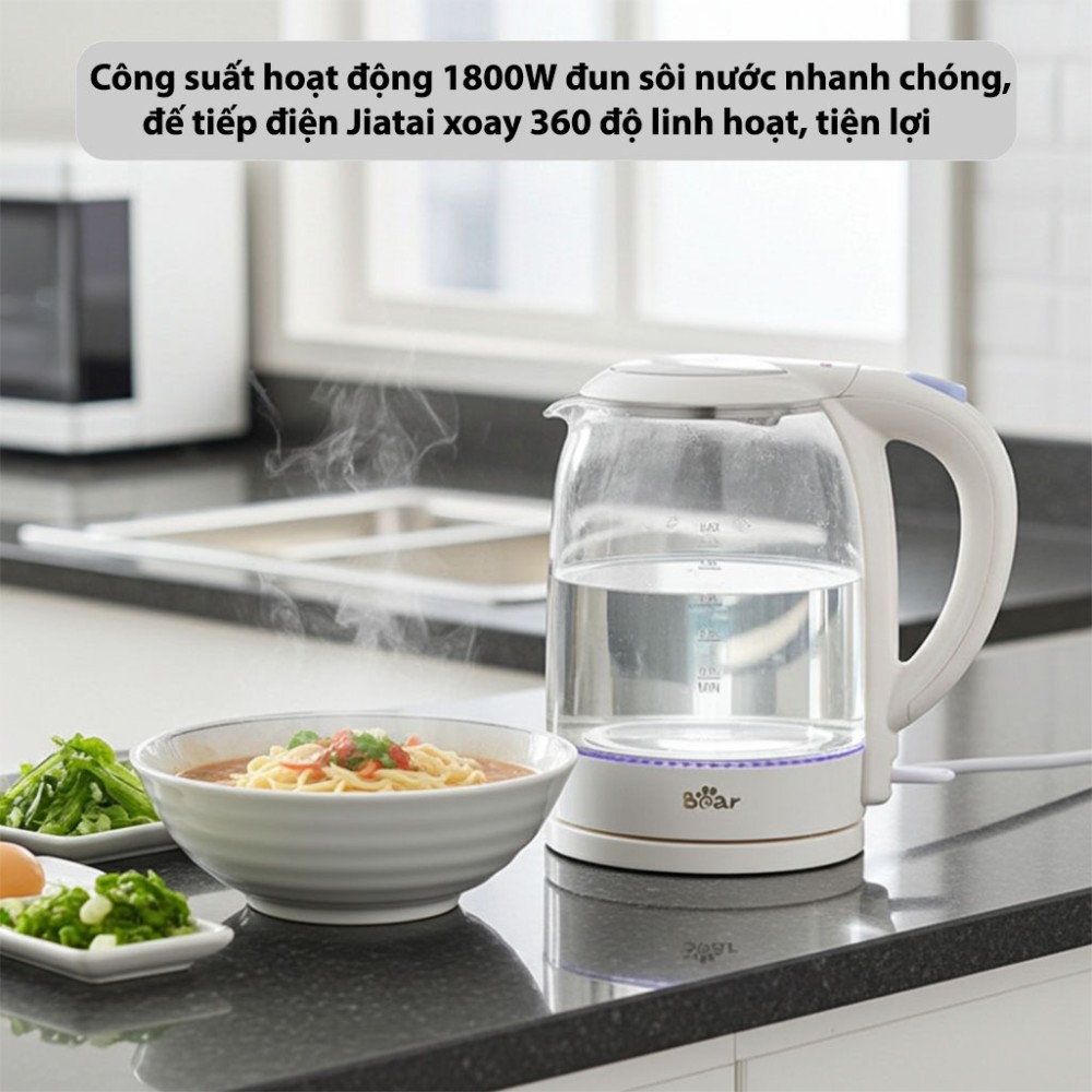 Bình đun siêu tốc Bear 1.7 lít ZDH-A17L1 - Hàng chính hãng