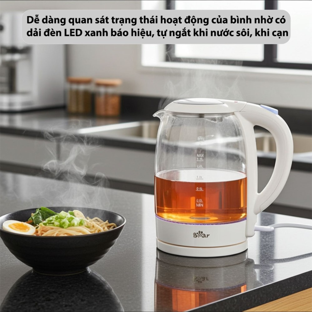 Bình đun siêu tốc Bear 1.7 lít ZDH-A17L1 - Hàng chính hãng
