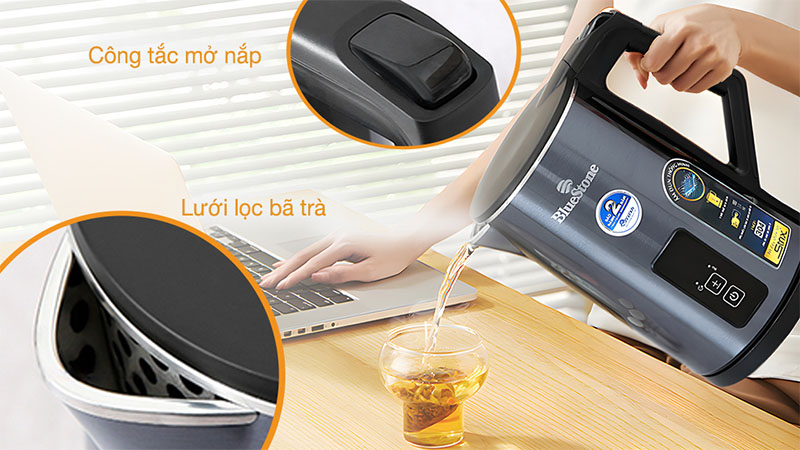 Bình đun siêu tốc BlueStone 1.5 lít KTB-3471 - Hàng chính hãng