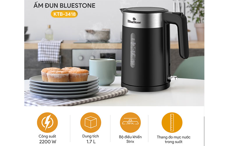 Bình đun siêu tốc BlueStone KTB-3418 - Hàng chính hãng