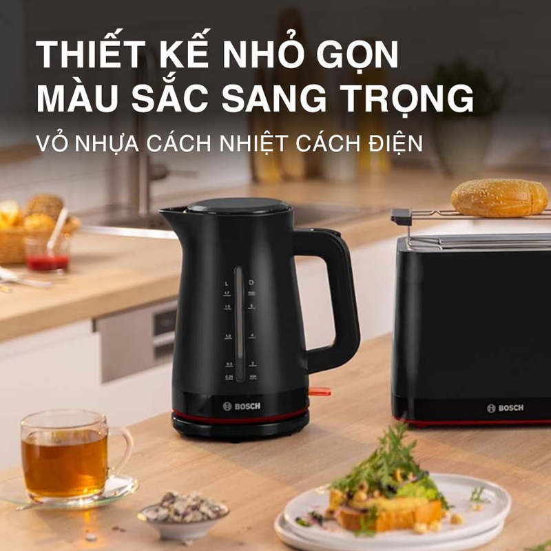 Bình đun siêu tốc Bosch TWK3M123 - Hàng chính hãng