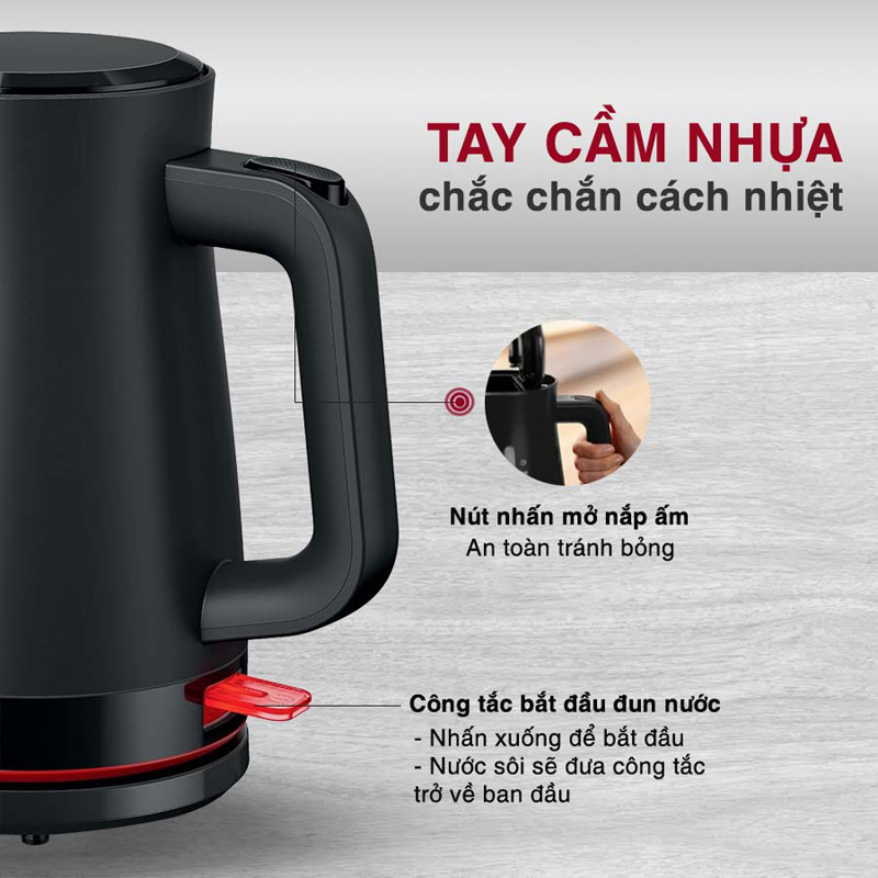 Bình đun siêu tốc Bosch TWK3M123 - Hàng chính hãng