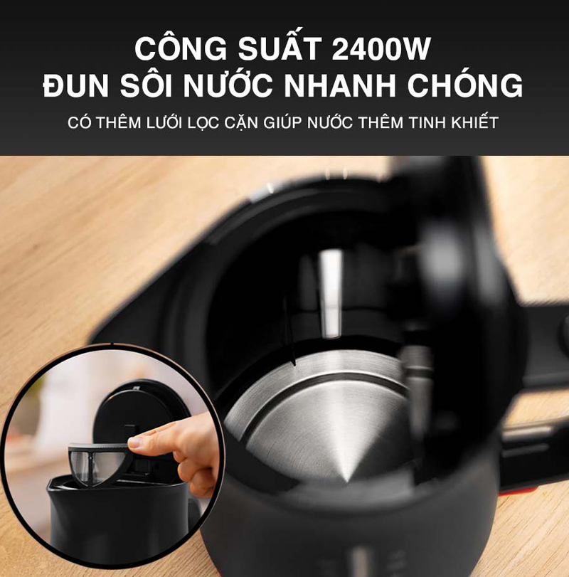 Bình đun siêu tốc Bosch TWK3M123 - Hàng chính hãng