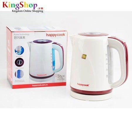 Bình đun siêu tốc Happy Cook HS17SK - Dung tích 1.7L - Hàng chính hãng