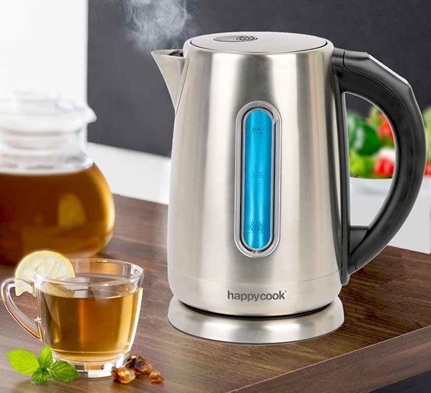 Bình đun siêu tốc inox điện tử Happy Cook HEK-170D - Hàng chính hãng