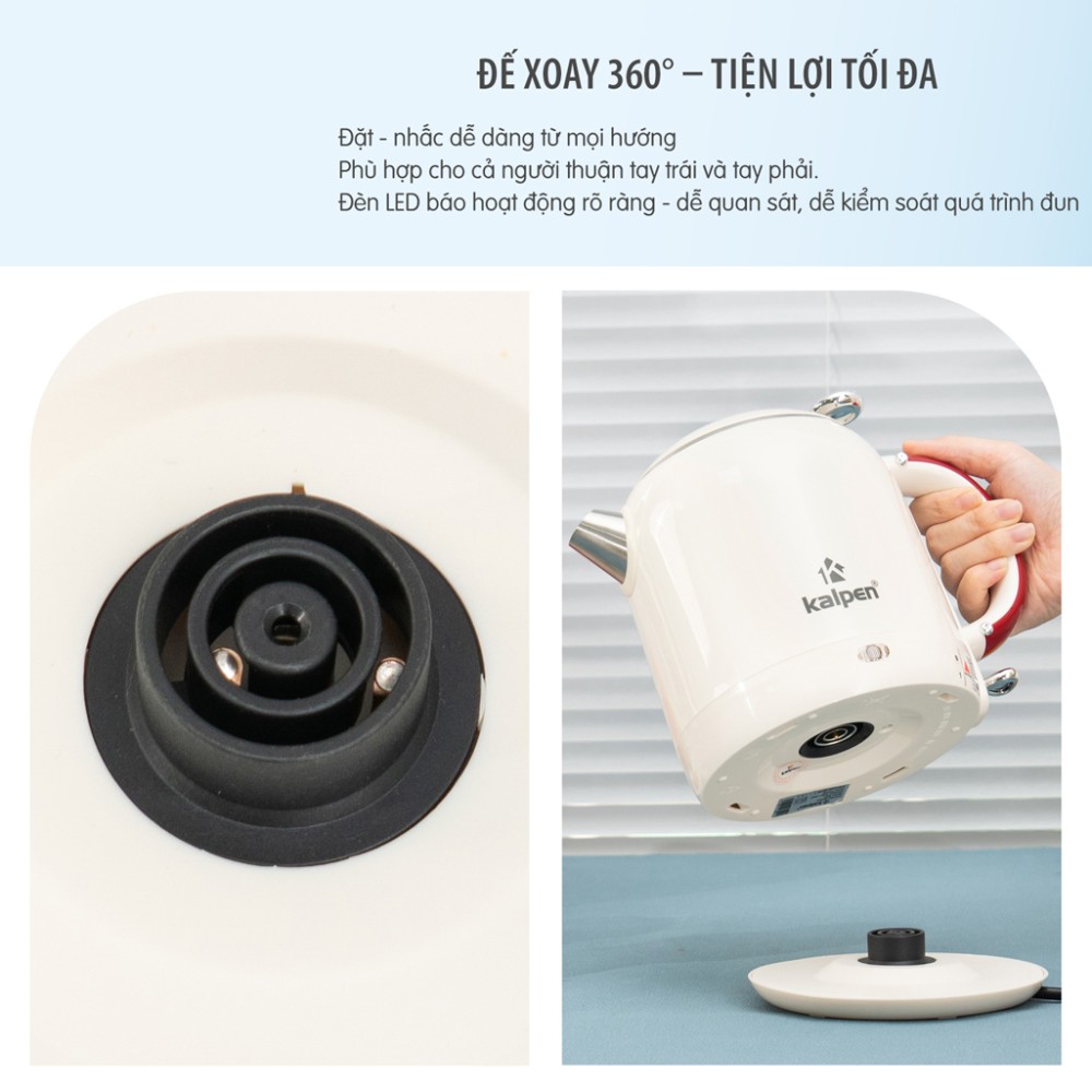Bình đun nước siêu tốc Kalpen KK61 - Hàng chính hãng