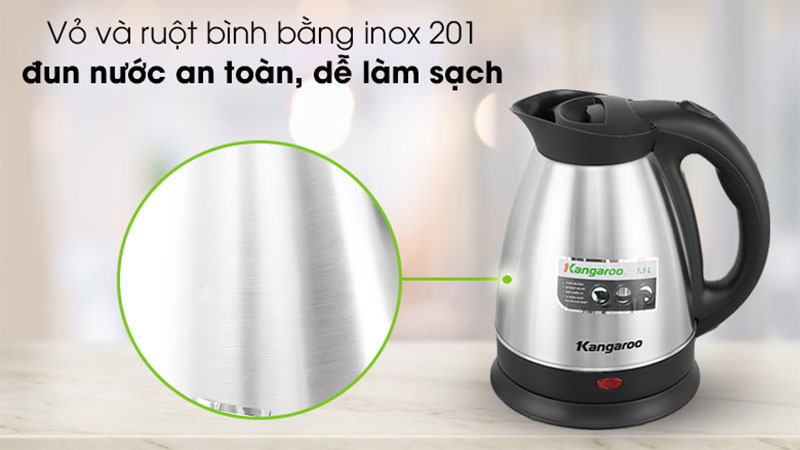 Bình đun siêu tốc Kangaroo KG15SK3 - Hàng chính hãng