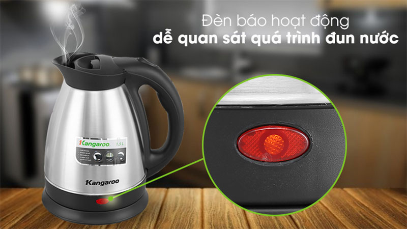 Bình đun siêu tốc Kangaroo KG15SK3 - Hàng chính hãng
