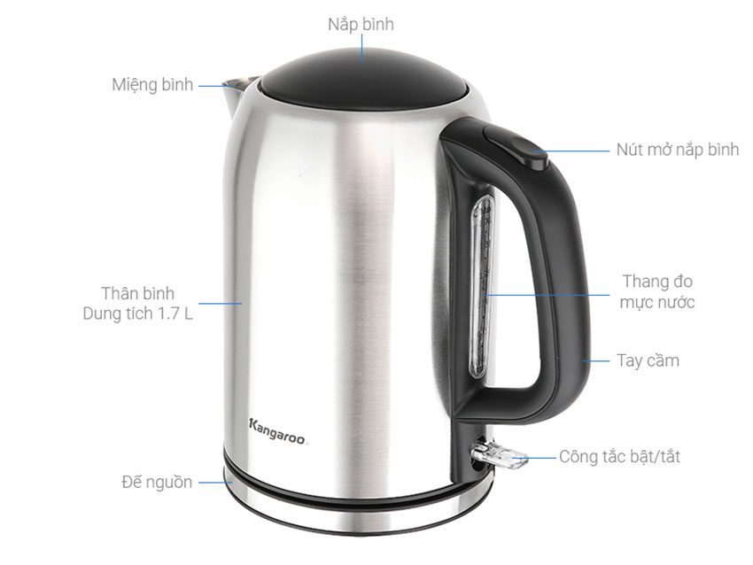 Bình đun siêu tốc Kangaroo KG353 - Hàng chính hãng