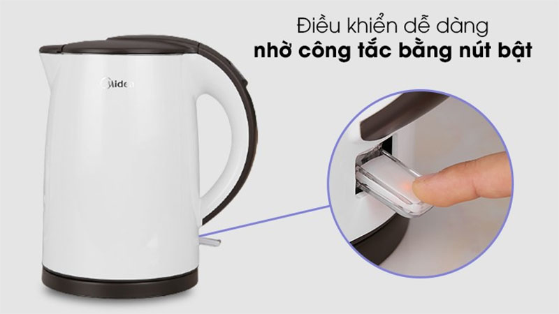 Bình đun siêu tốc Midea MK-15D - Hàng chính hãng