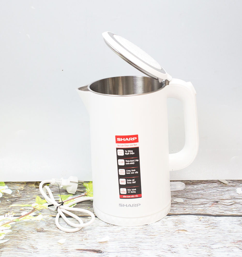 Bình đun siêu tốc Sharp EKJ-17EVPS-BK - Hàng chính hãng