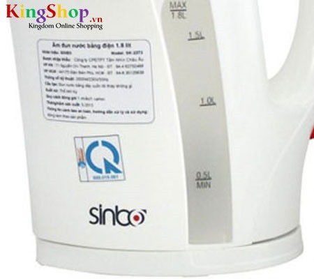 Bình đun siêu tốc Sinbo SK2373 - Dung tích 1.8L - Hàng chính hãng