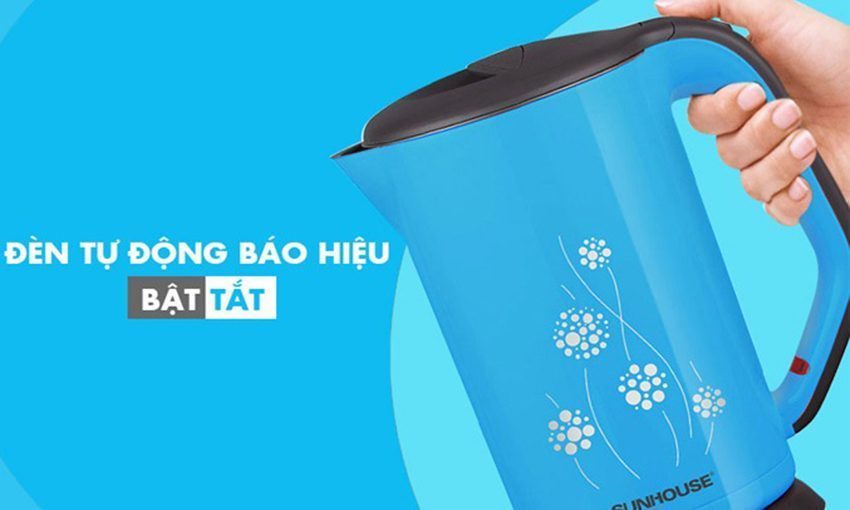 Thiết kế đèn báo của bình siêu tốc inox Sunhouse SHD1381G