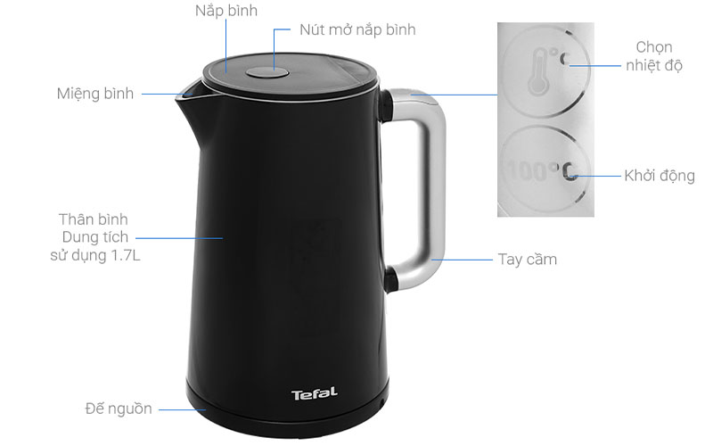 Bình đun siêu tốc Tefal KO850810 - Hàng chính hãng