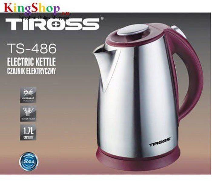 Bình đun siêu tốc Tiross TS486 - Dung tích 1.7L - Hàng chính hãng