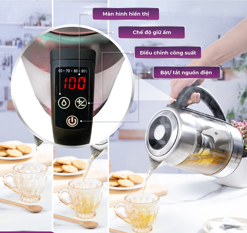 Bình đun siêu tốc Gume GMEK-2201 - Hàng chính hãng