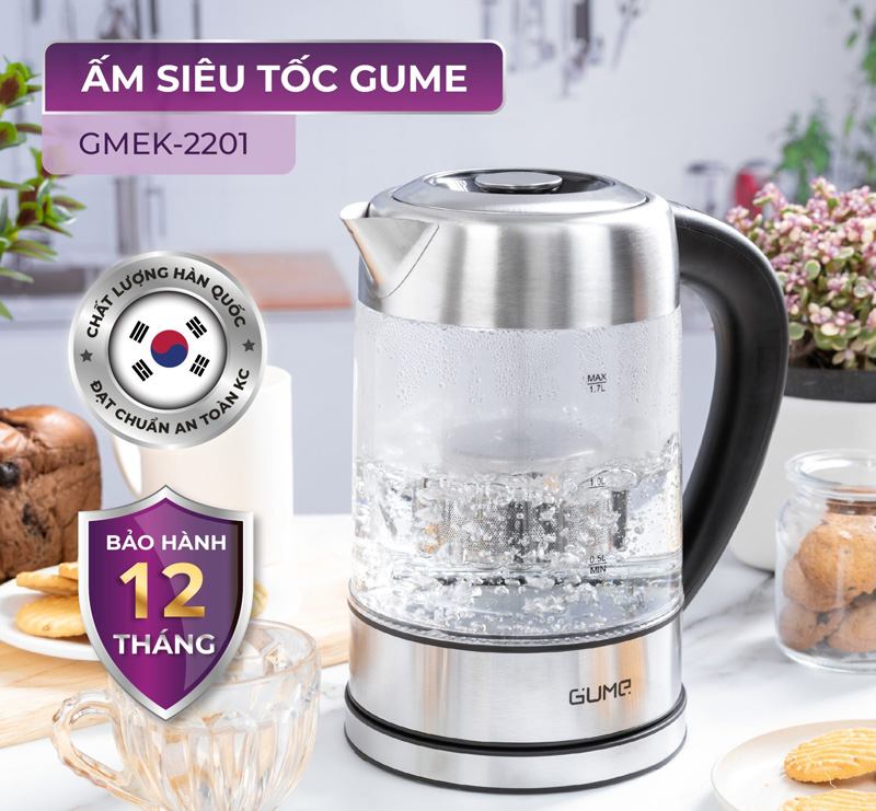 Bình đun siêu tốc Gume GMEK-2201 - Hàng chính hãng