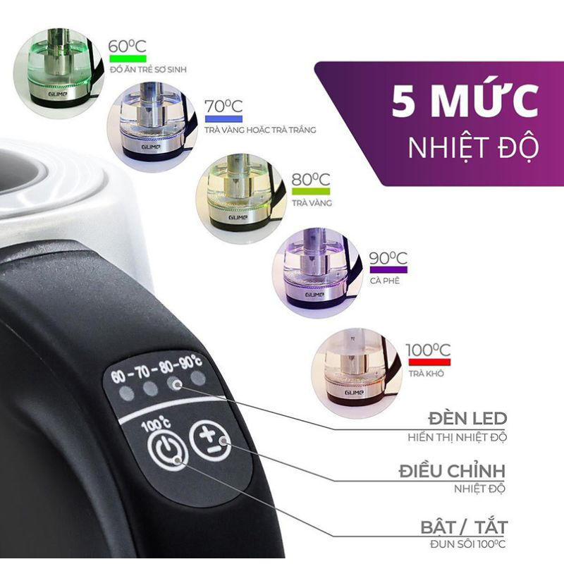 Bình đun siêu tốc Gume GMEK-2202 - Hàng chính hãng