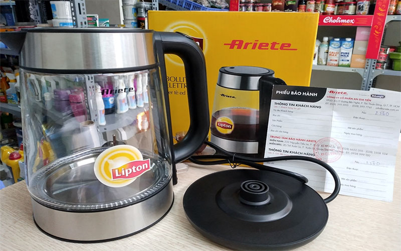 Bình đun siêu tốc thủy tinh Ariete MOD-2874