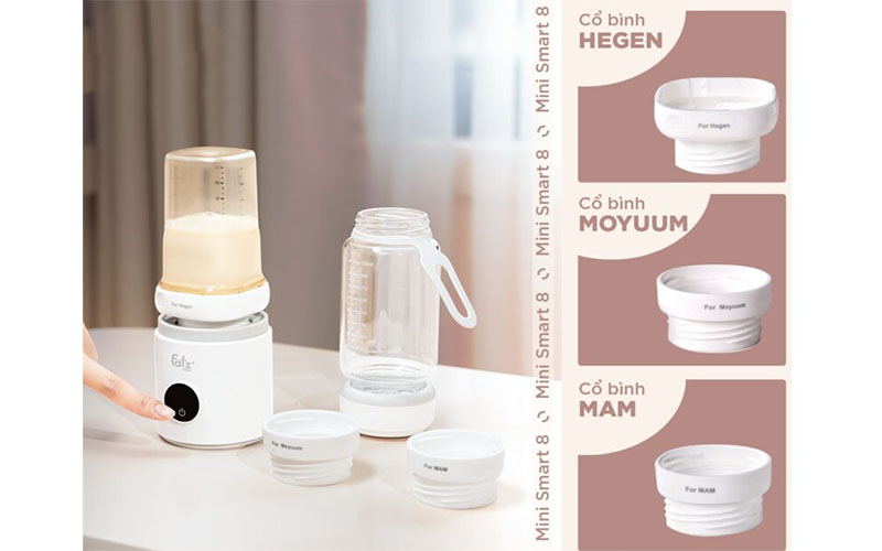 Bình đun và hâm nước pha sữa mini Smart 8 Fatzbaby FB3822FD - Hàng chính hãng