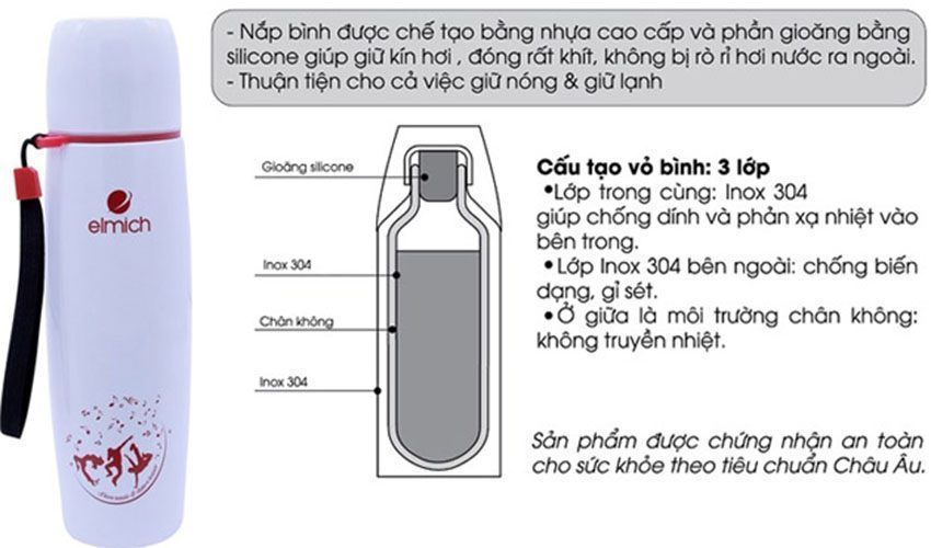 Bình giữ nhiệt Elmich EL-2973 - Hàng chính hãng