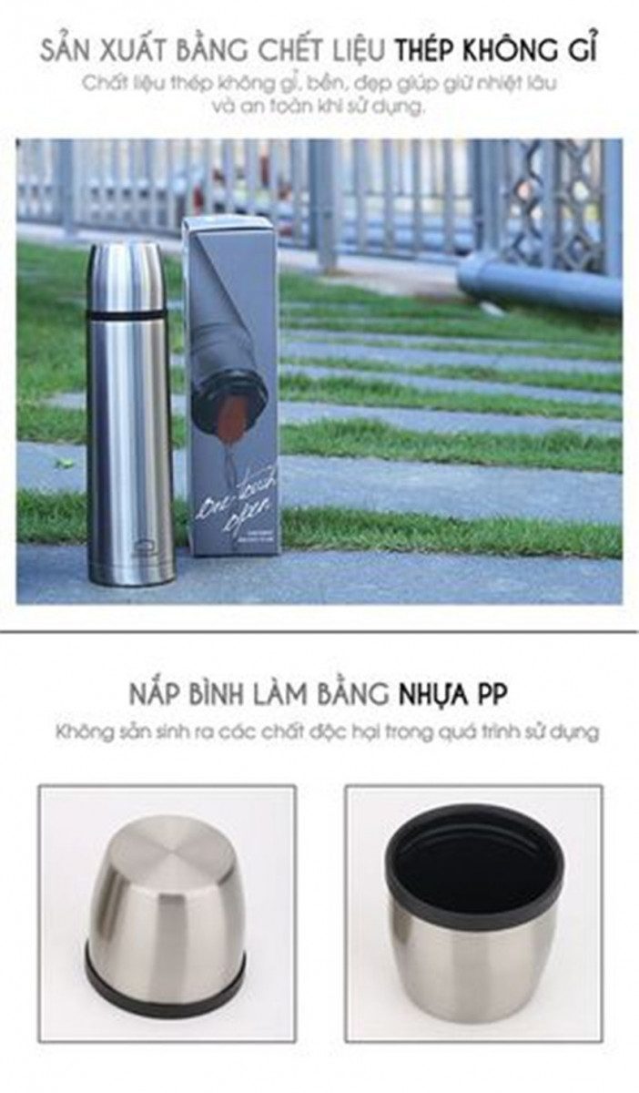 Bình nước giữ nhiệt Lock&Lock Vienna LHC1430SV - Hàng chính hãng