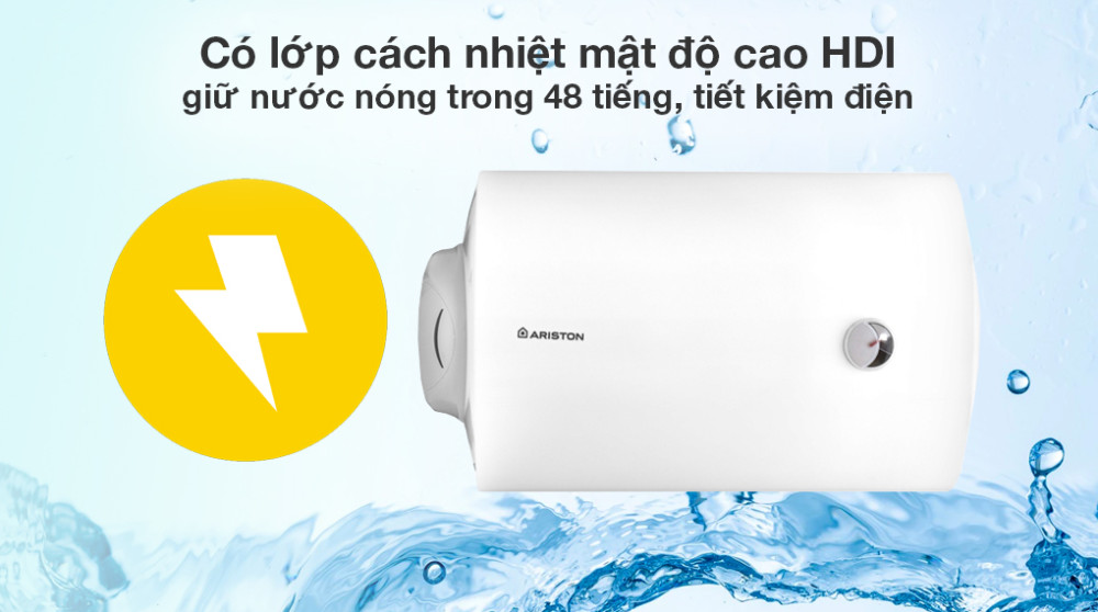 Bình nóng lạnh gián tiếp Ariston PRO R100L-H - Hàng chính hãng