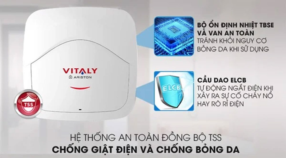 Máy Nước Nóng Gián Tiếp Ariston Vitaly 15 - Hàng chính hãng