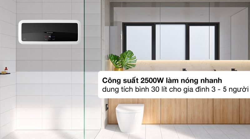 Bình nóng lạnh Ariston SLIM2 LUX-D 30 - Hàng chính hãng