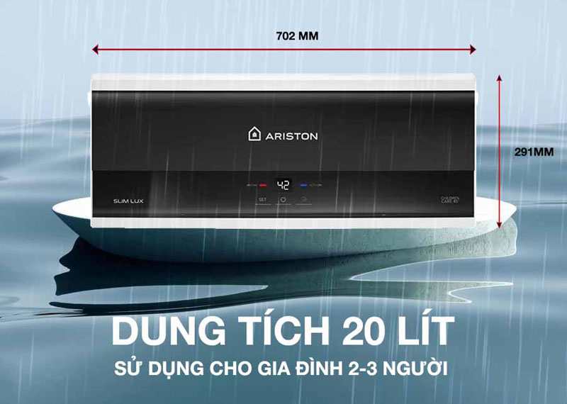Bình nóng lạnh gián tiếp Ariston Slim3 SL3 20 LUX - Hàng chính hãng