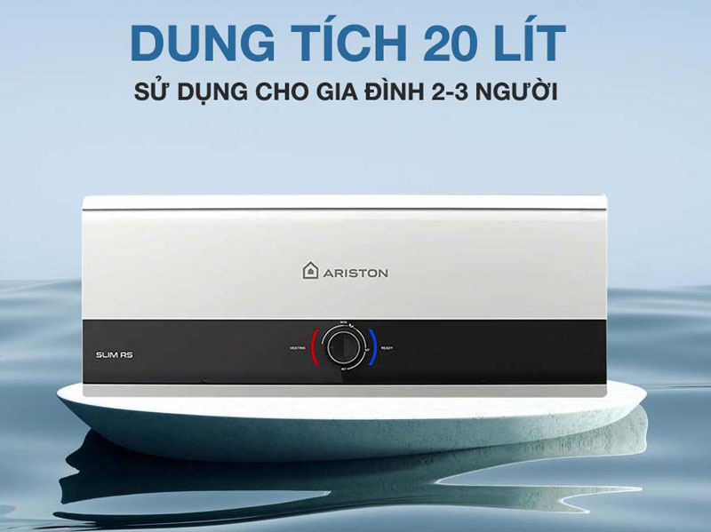 Bình nóng lạnh gián tiếp Ariston Slim3 SL3 20 RS - Hàng chính hãng