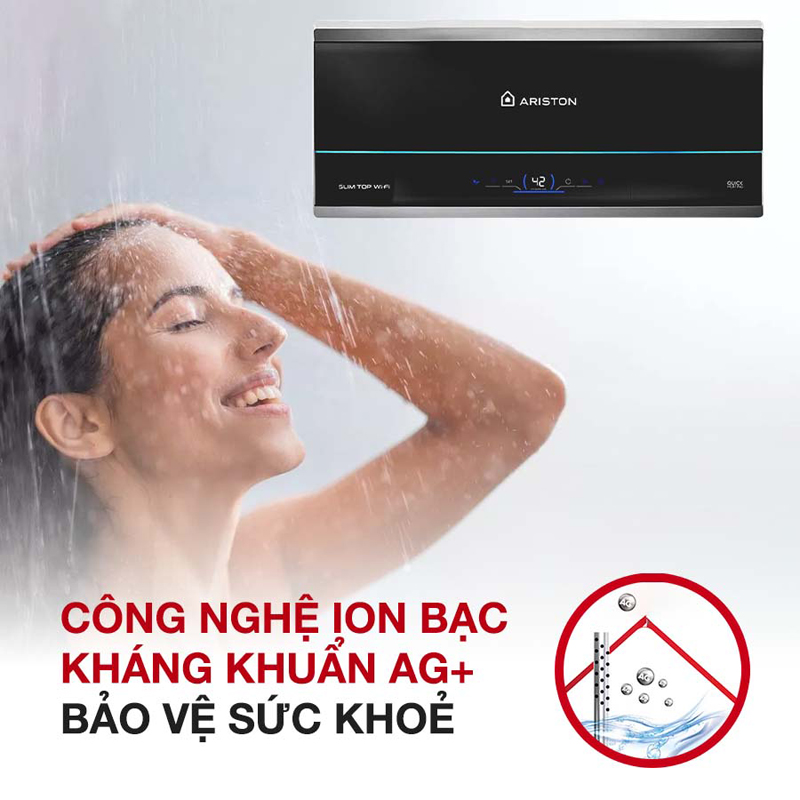 Bình nóng lạnh Ariston Slim3 SL3 30 TOP WIFI - Hàng chính hãng