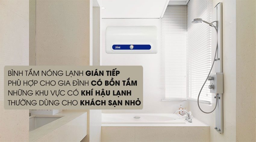 Thiết kế hiện đại sang trọng của bình nước nóng chống cặn, chống giật Ferroli QQEvo AE 50L