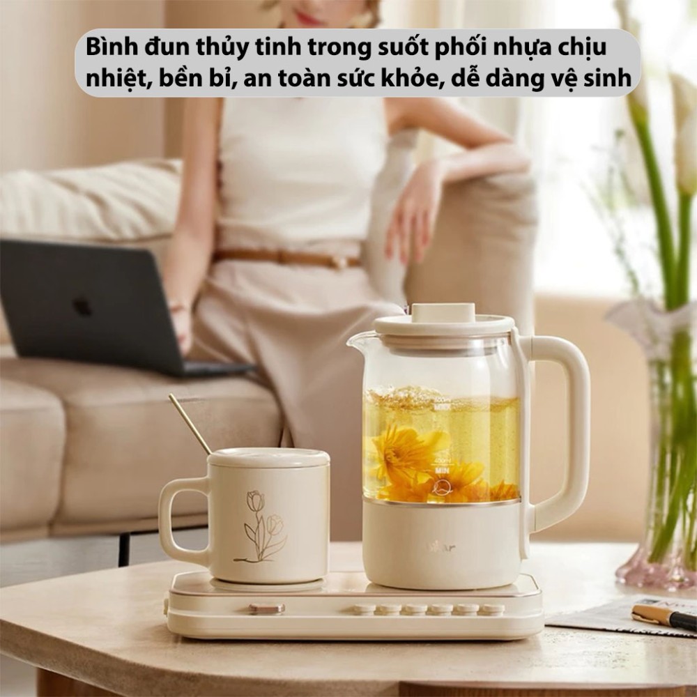 Bình pha trà đa năng Bear BKT-B082301W - Hàng chính hãng