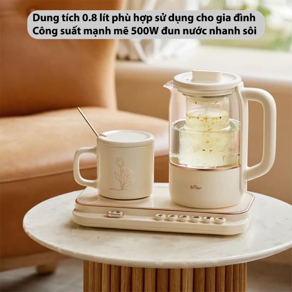 Bình pha trà đa năng Bear BKT-B082301W - Hàng chính hãng
