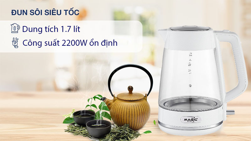 Dung tích và công suất của Bình siêu tốc Magic Eco AC-41