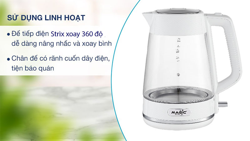 Thiết kế đế tiếp điện của Bình siêu tốc Magic Eco AC-41