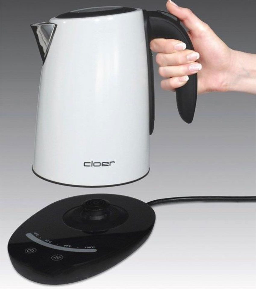 Bình siêu tốc điện tử Cloer 4951 với đế tiếp điện xoay 360 độ