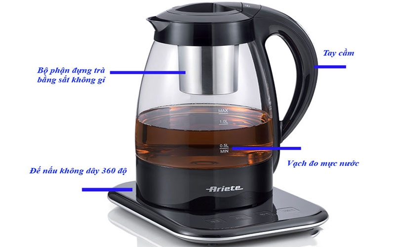 Bình đun trà Ariete MOD-2867 - Hàng chính hãng