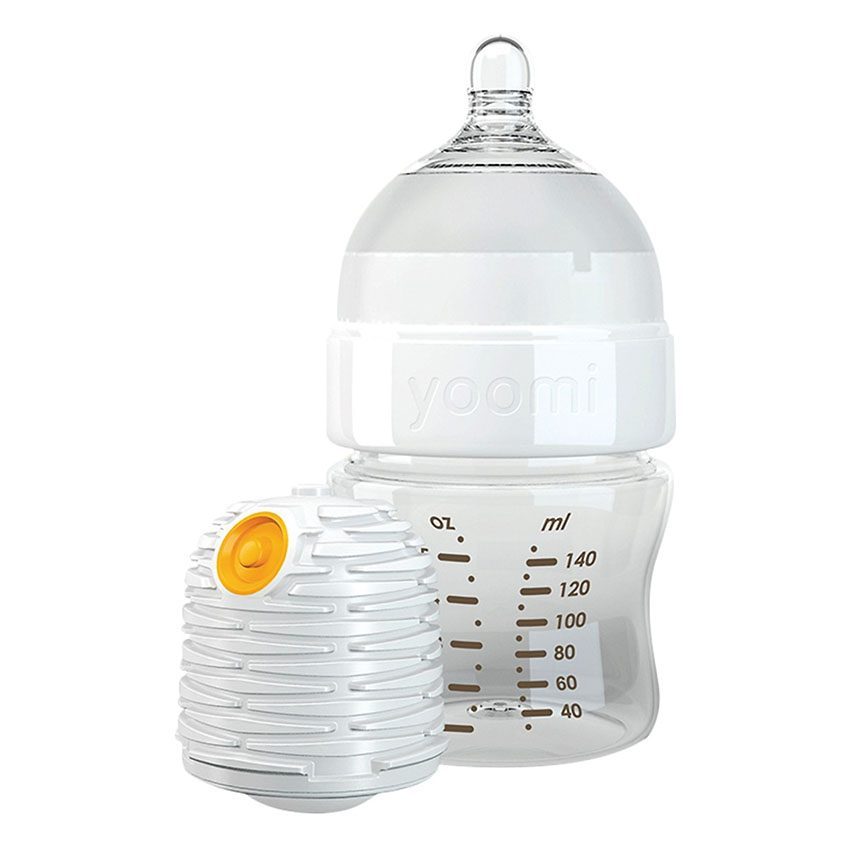Bình sữa cao cấp PP 140 ml có củ ủ ấm Yoomi Y15B1W1P.YCCW - Hàng chính hãng