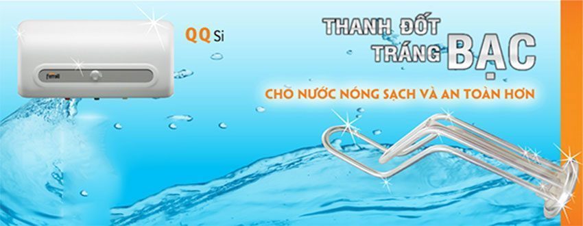 Thanh đốt tráng bạc của bình tắm nước nóng tráng bạc, chống giật Ferroli QQSI 30L SE